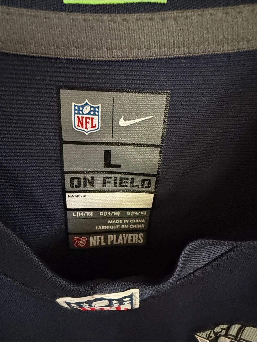 Nike Youth L Seahawks Navy & Neon Green #29 Thomas III Jersey
